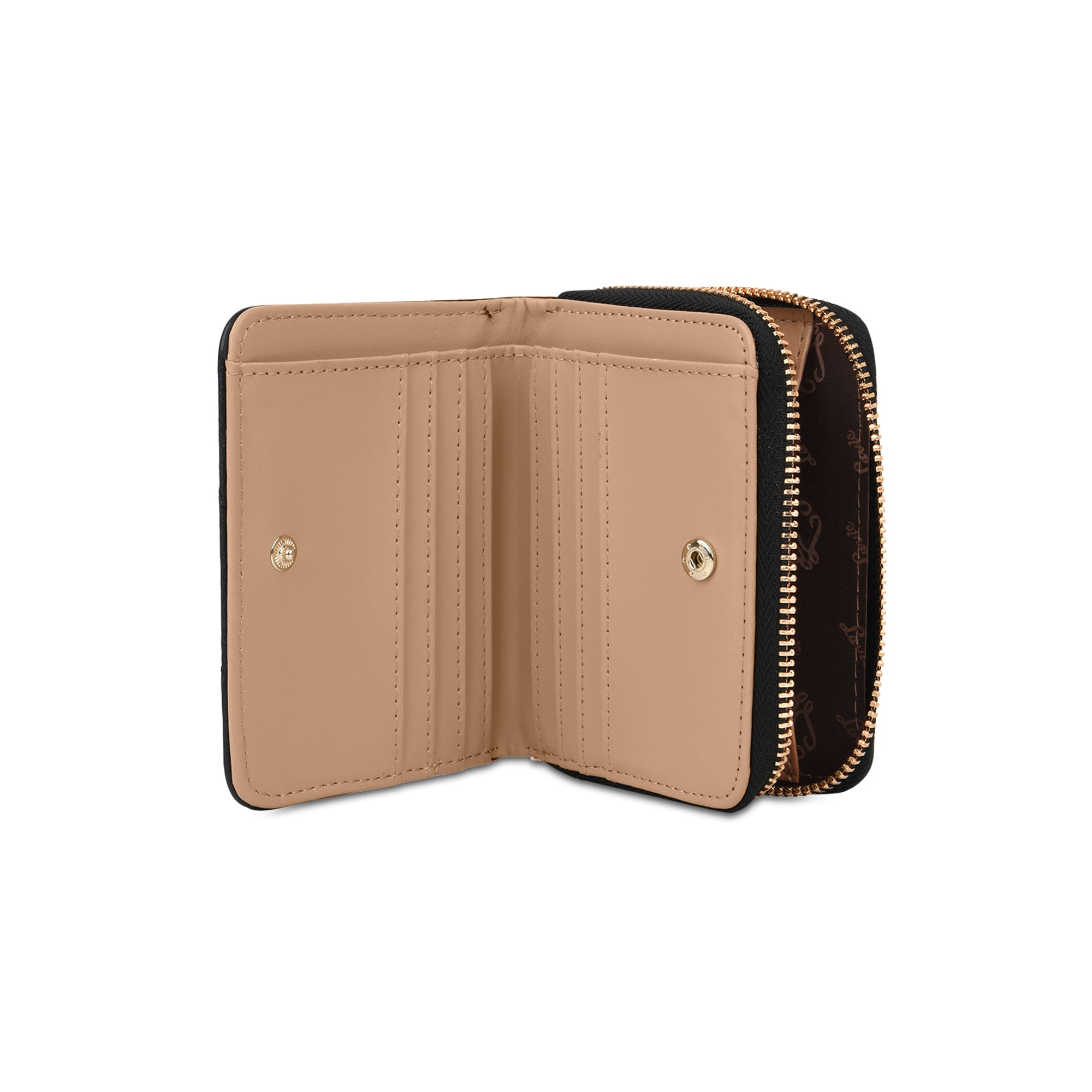 Lavie Luxe Black Small Women's Diagonal Flap Wallet