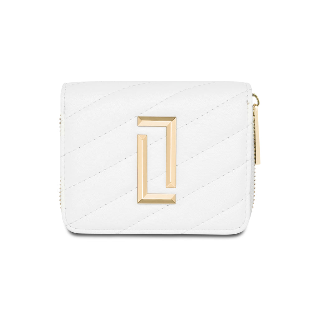 Lavie Luxe White Small Women's Diagonal Flap Wallet