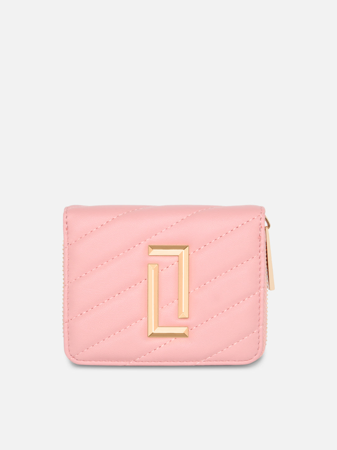 Diagonal Flap Small Light Pink Wallet