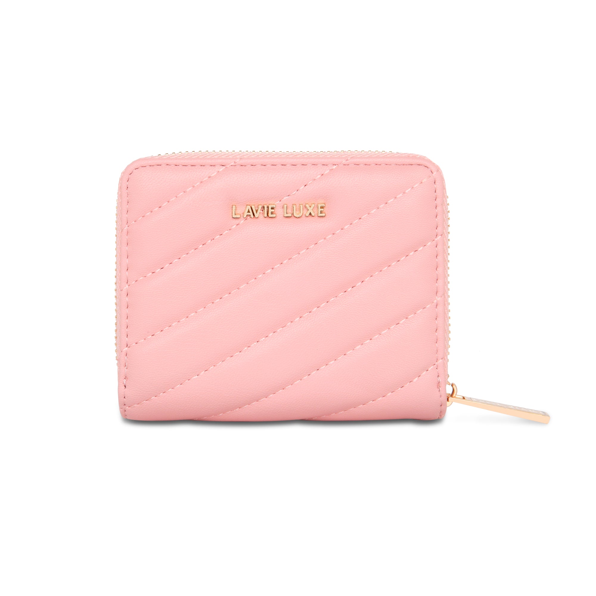 Lavie Luxe Light Pink Small Women's Diagonal Flap Wallet