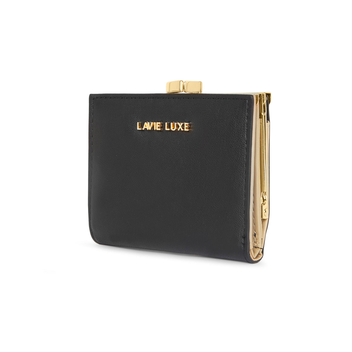 Lavie Luxe Black Small Women's Frame Wallet