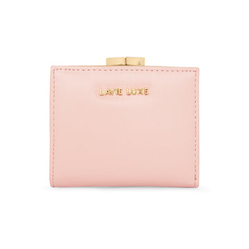 Lavie Luxe Light Pink Small Women's Frame Wallet