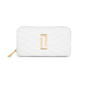 Large Cross Quilt Zip Around Wallet
