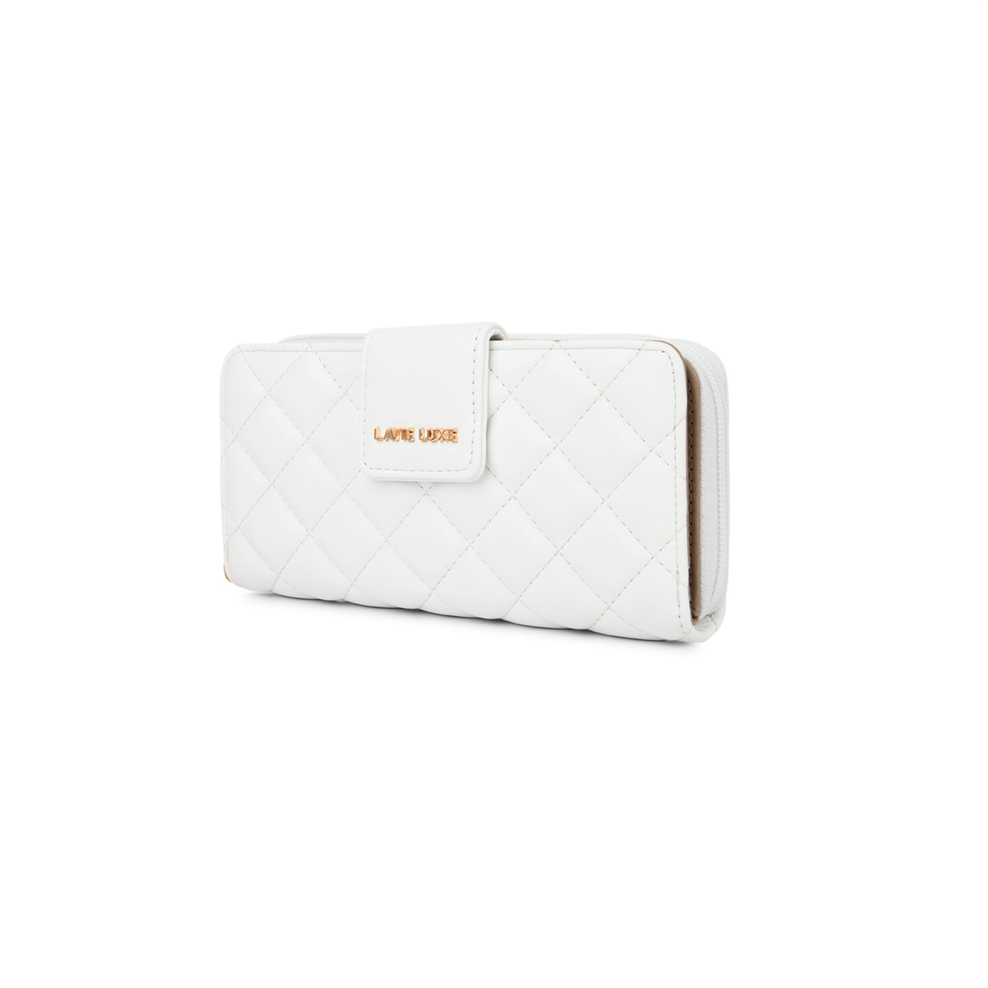 Lavie Luxe White Large Women s Diamond Bifold Wallet Lavie World