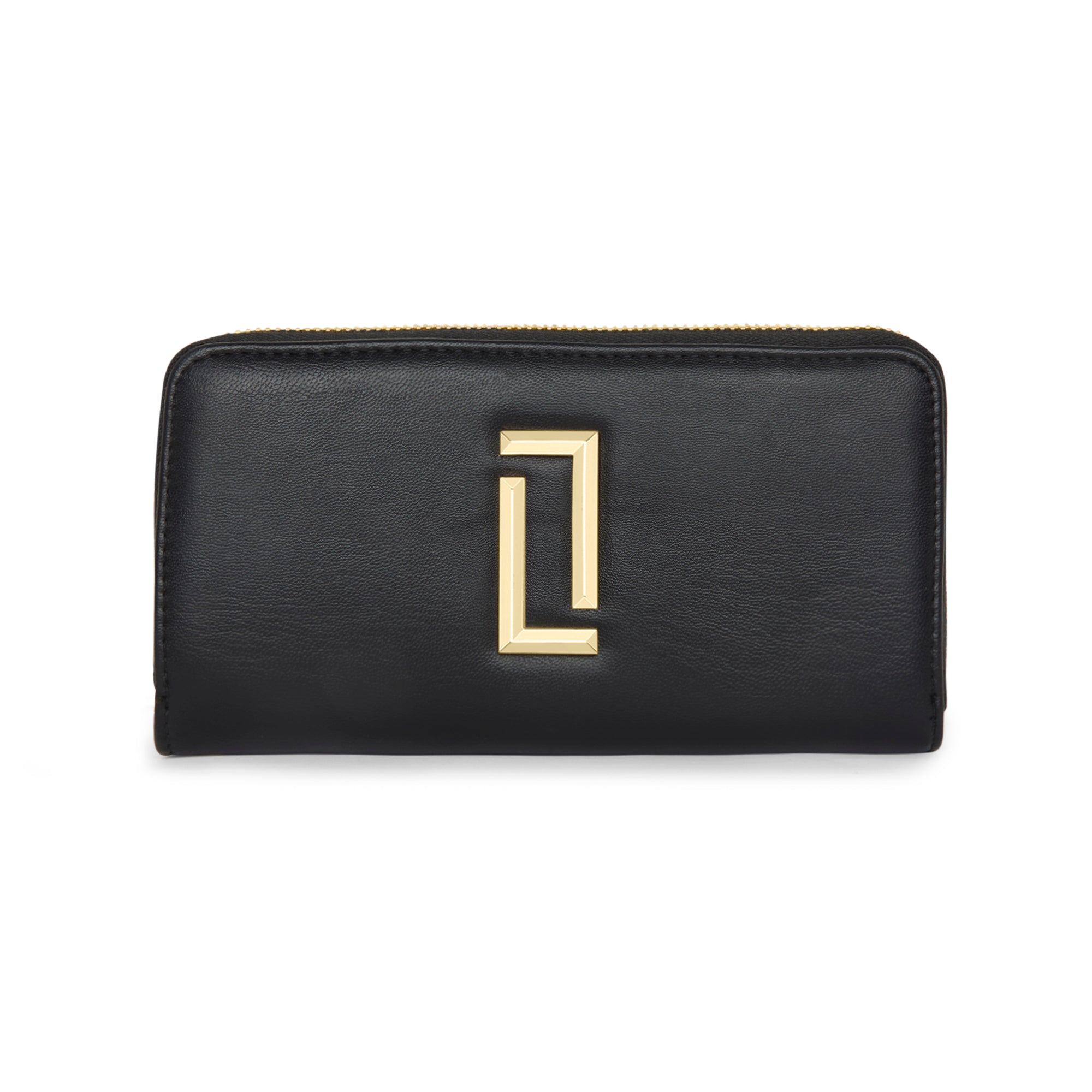 Lavie Luxe Black Large Women's Dual Zip Wallet
