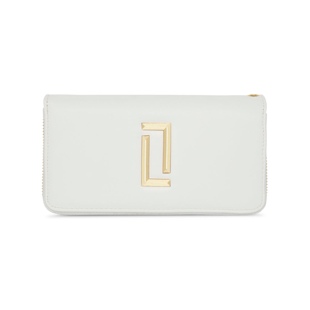 Lavie Luxe White Large Women's Dual Zip Wallet