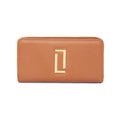 Dual Zip Large Tan Wallet