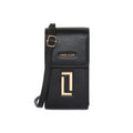 Vertical Zip Sling Bag Large Black Sling Bag
