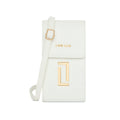 Vertical Zip Large White Sling Bag