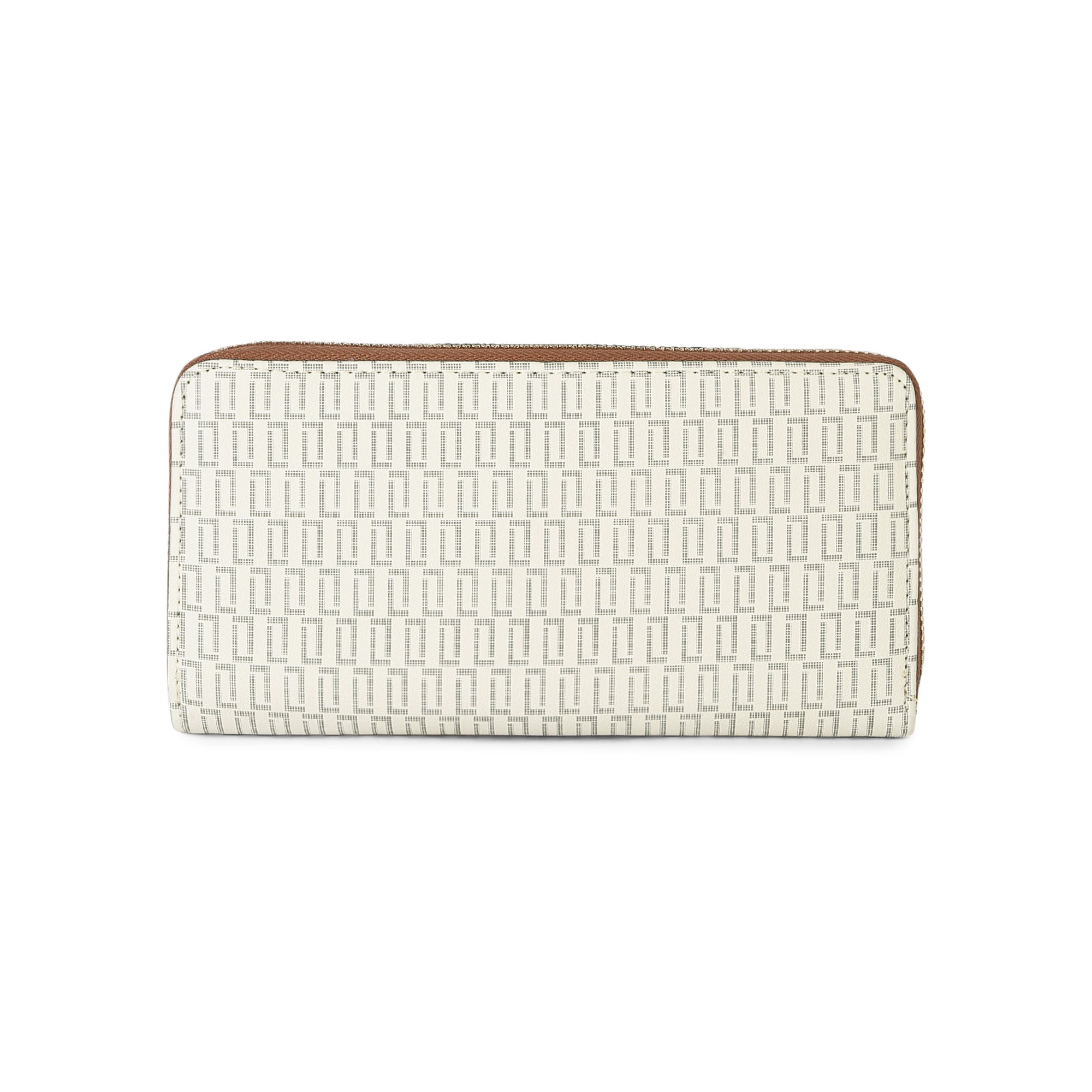 Lavie Luxe Mono Sacy Off White Large Women's Zip Around Wallet