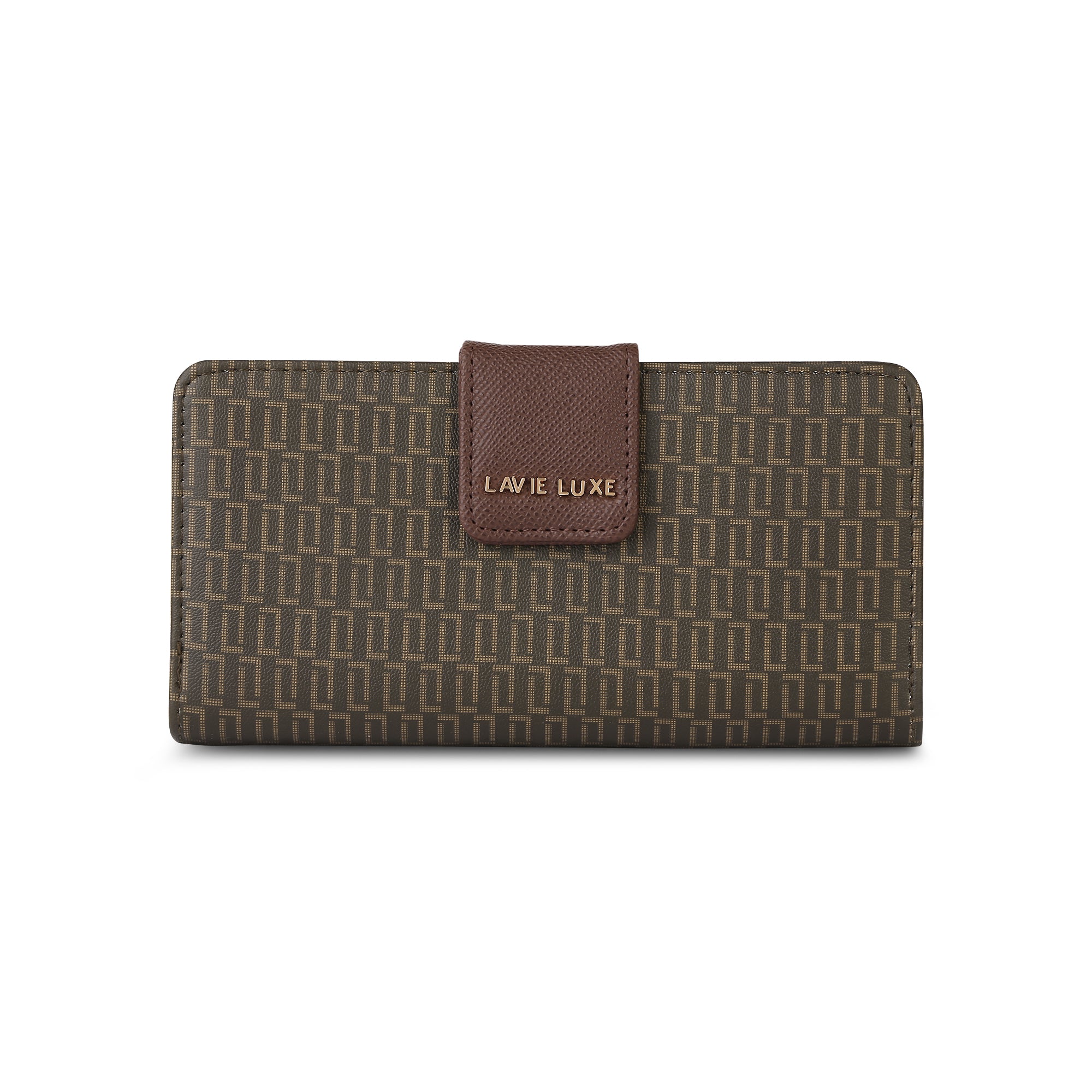 Lavie Luxe Mono Mia Choco Large Women's Bifold Wallet