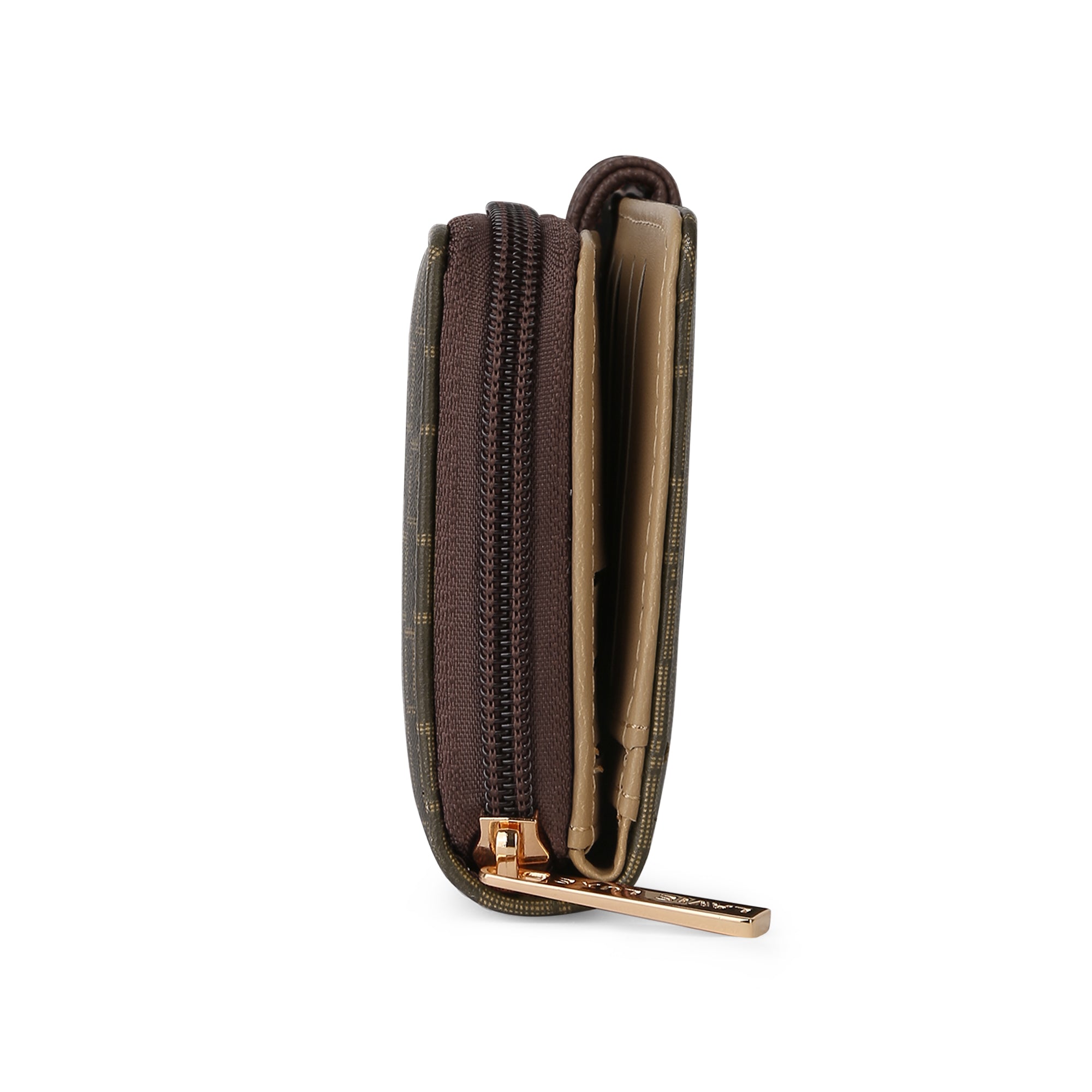 Lavie Luxe Mono Mia Choco Large Women's Bifold Wallet