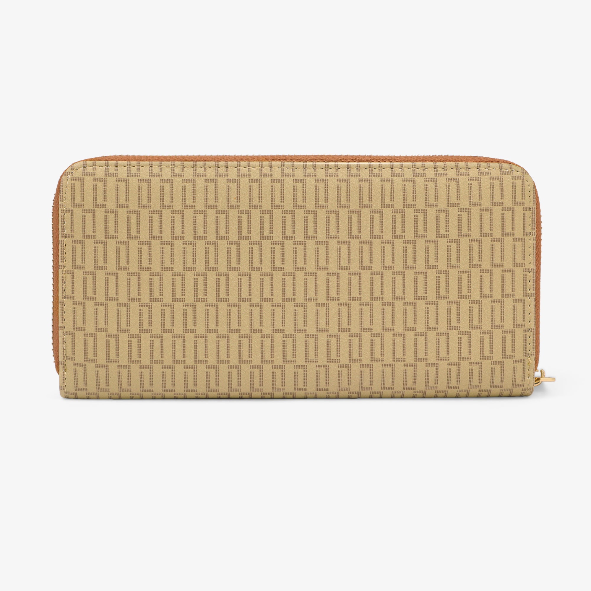 Lavie Luxe Mono Sacy Taupe Large Women's Zip Wallet