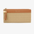 Mono Safain Bifold Zip Large Taupe Wallet