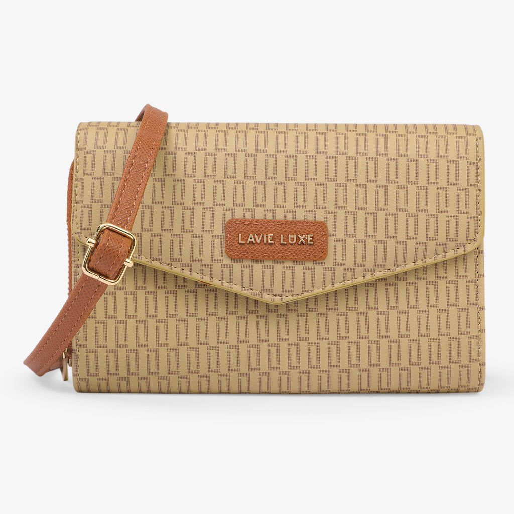 Lavie Luxe Sally Taupe Large Women's Sling Wallet