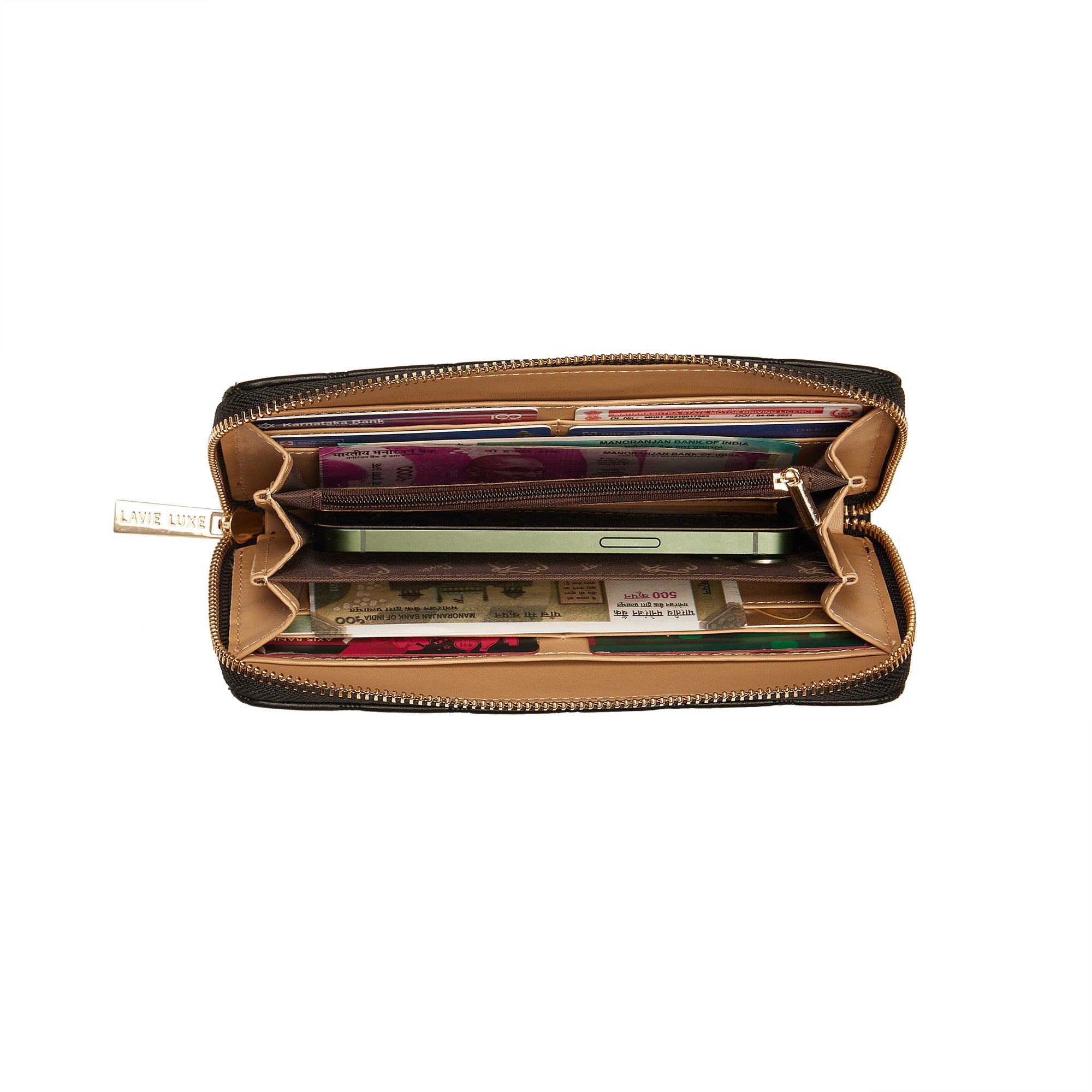 Lavie Luxe Quina Black Large Women's wallet