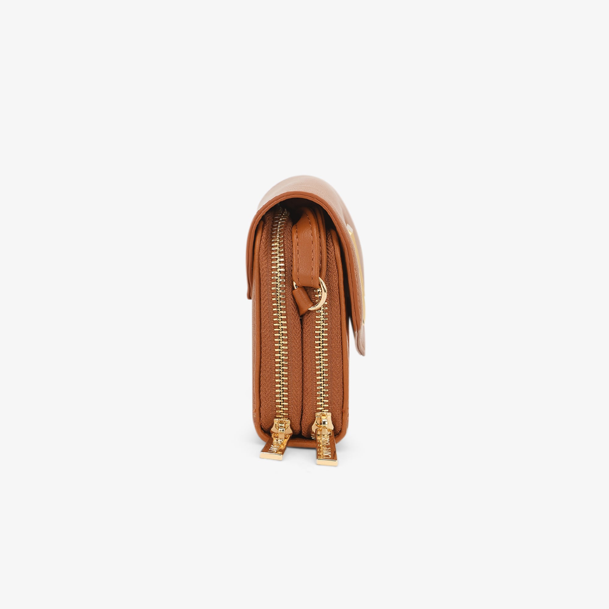 Lavie Luxe Sally24 Tan Large Women's horizontal 2 zip wallet