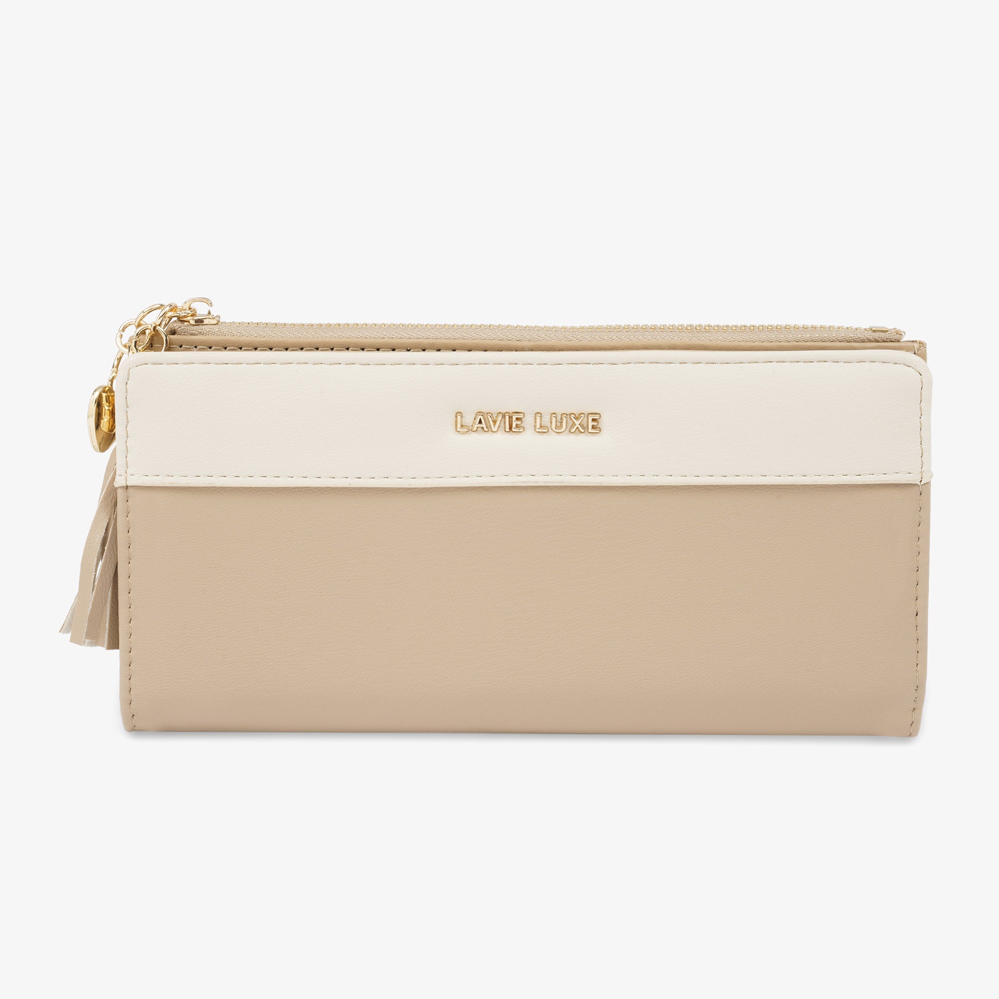 Lavie Luxe Safain24 Taupe Large Women's Bifold wallet