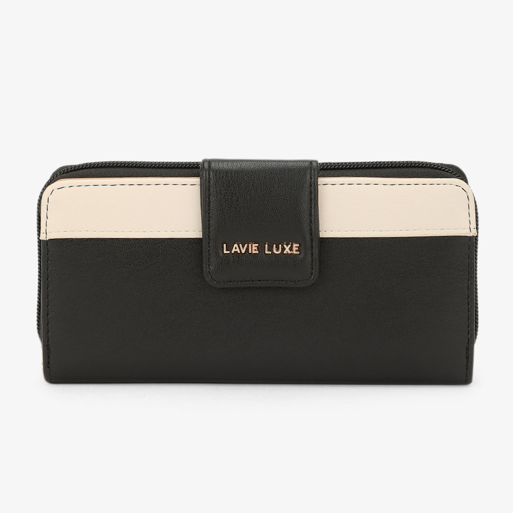 Lavie Luxe Mia 24 Black Large Women's bifold wallet