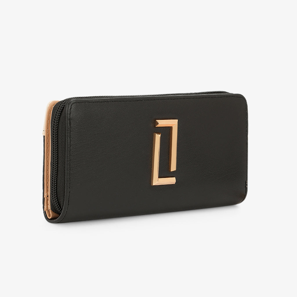 Lavie Luxe Mia 24 Black Large Women's bifold wallet