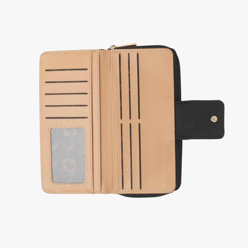Lavie Luxe Mia 24 Black Large Women's bifold wallet