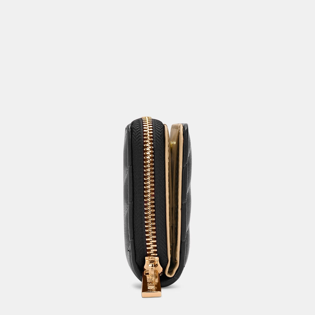 Diagonal Flap25 Small Zip Wallet