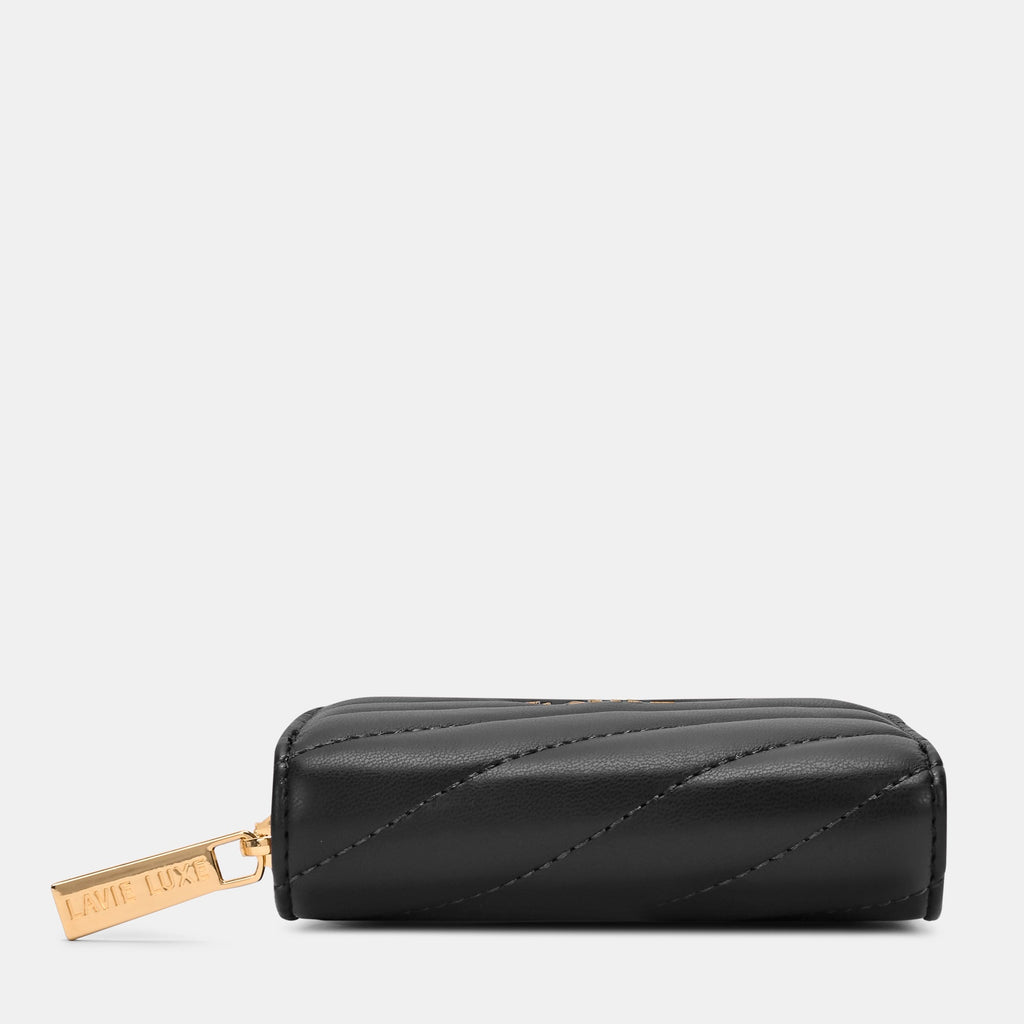 Diagonal Flap25 Small Zip Wallet
