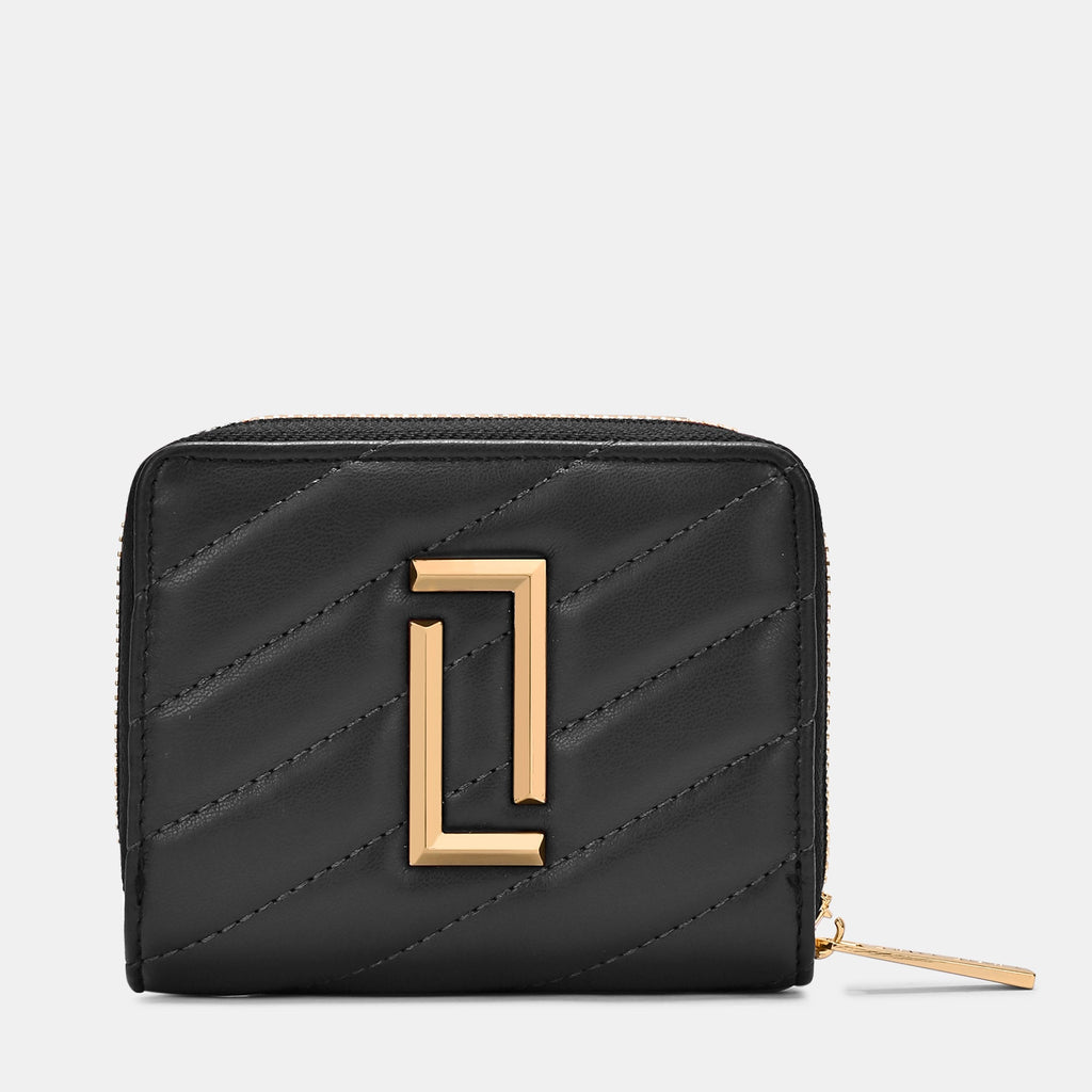 Diagonal Flap25 Small Zip Wallet