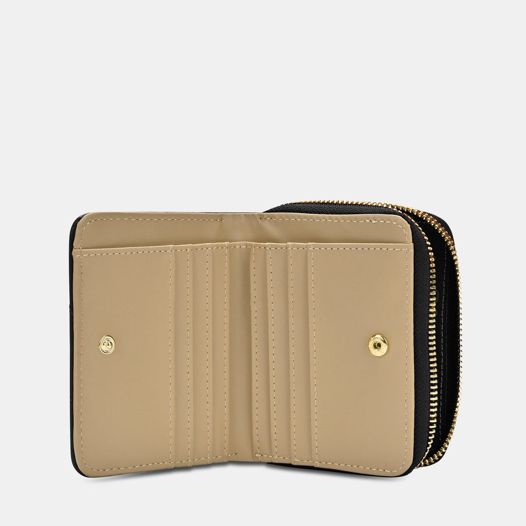 Diagonal Flap25 Small Zip Wallet