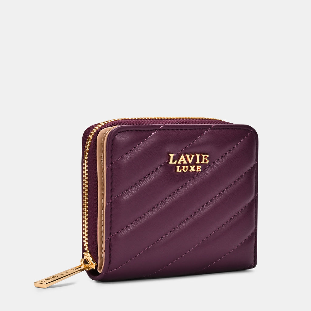Diagonal Flap25 Small Zip Wallet