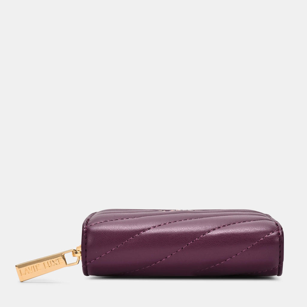 Diagonal Flap25 Small Zip Wallet