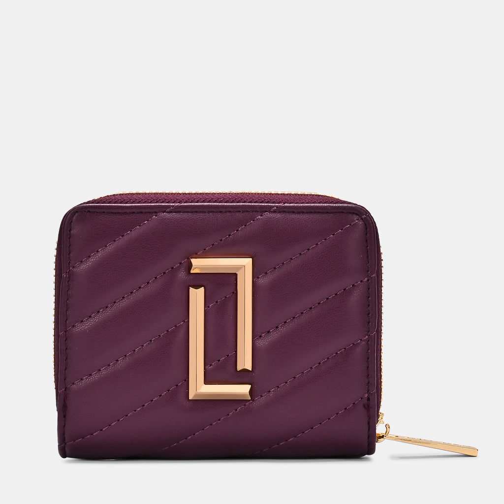 Diagonal Flap25 Small Zip Wallet