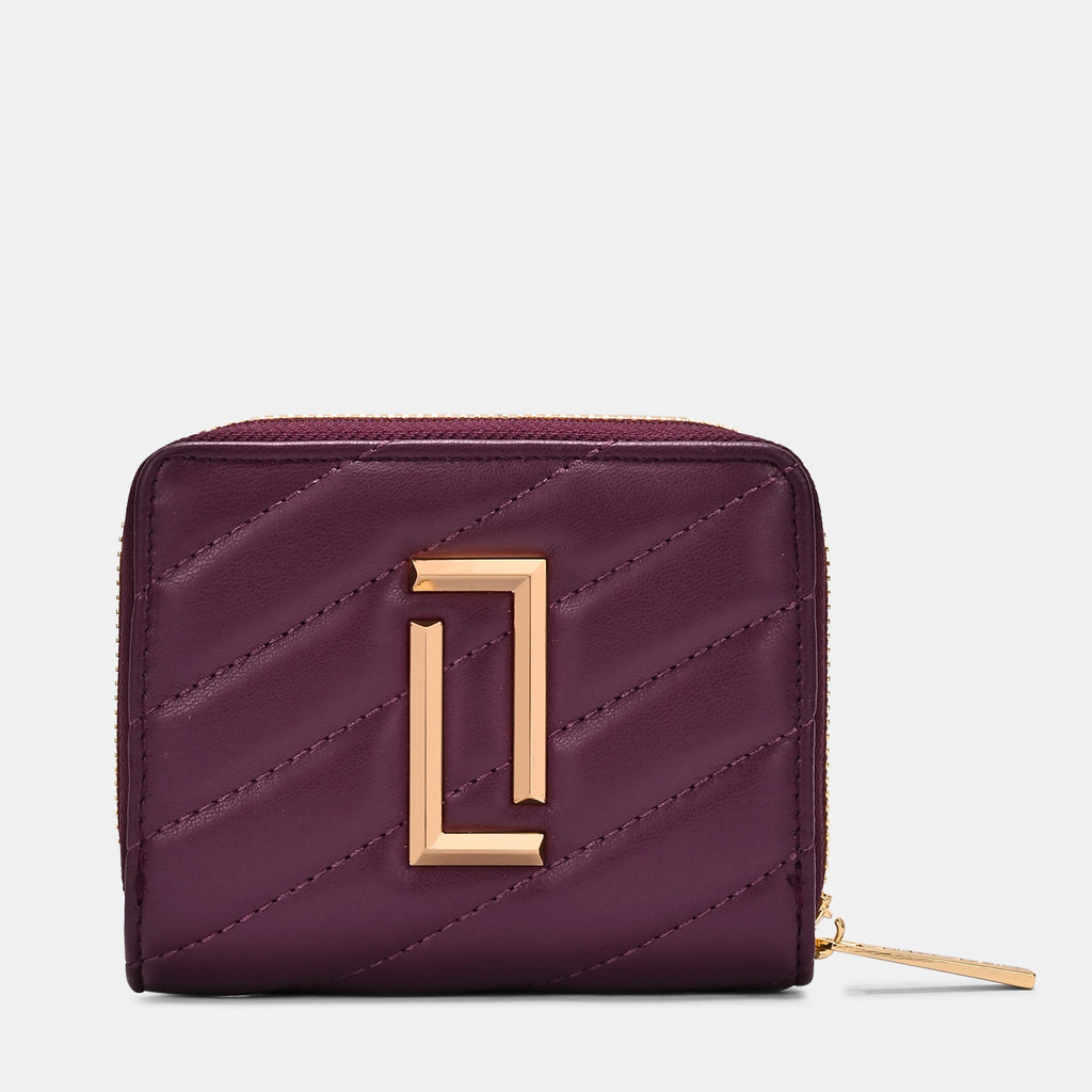 Diagonal Flap25 Small Zip Wallet