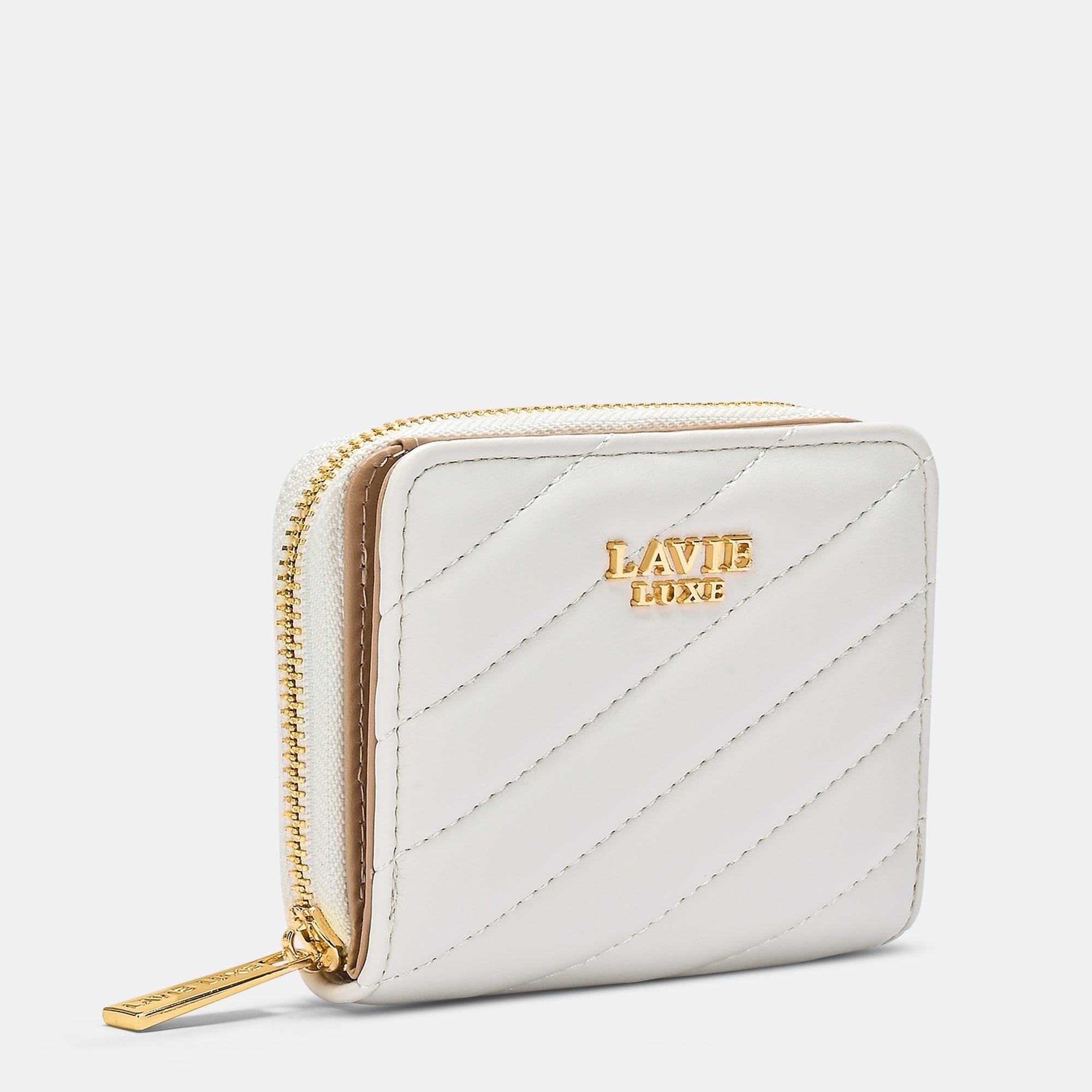 Diagonal Flap25 Small Zip Wallet