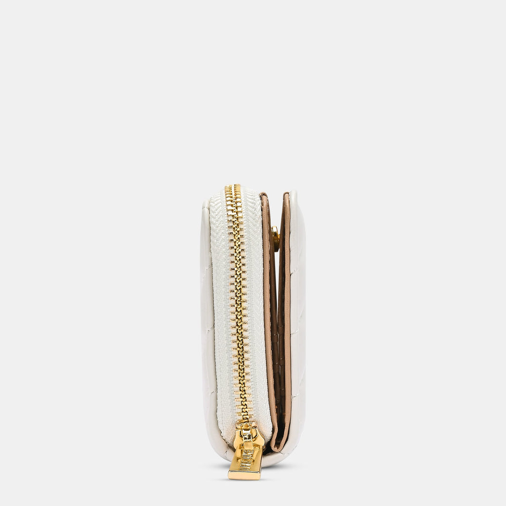 Diagonal Flap25 Small Zip Wallet