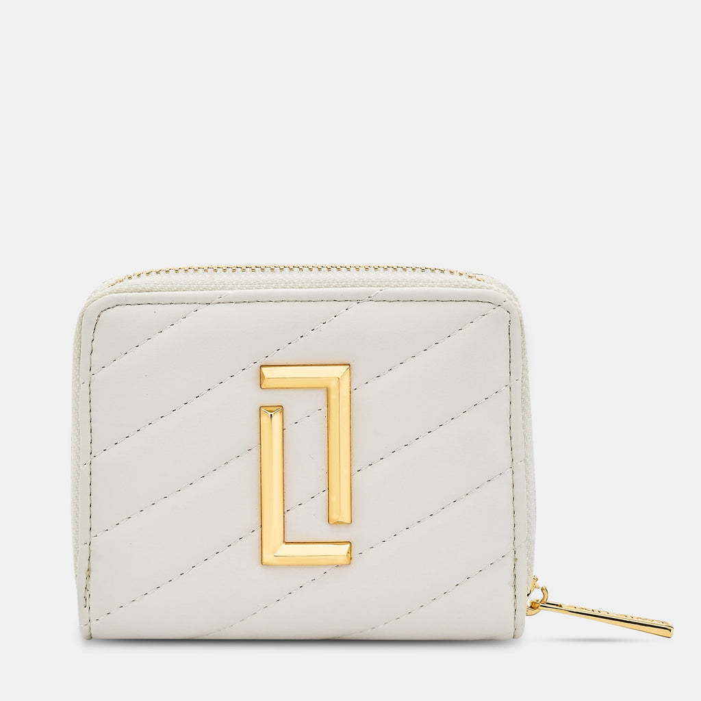 Diagonal Flap25 Small Zip Wallet
