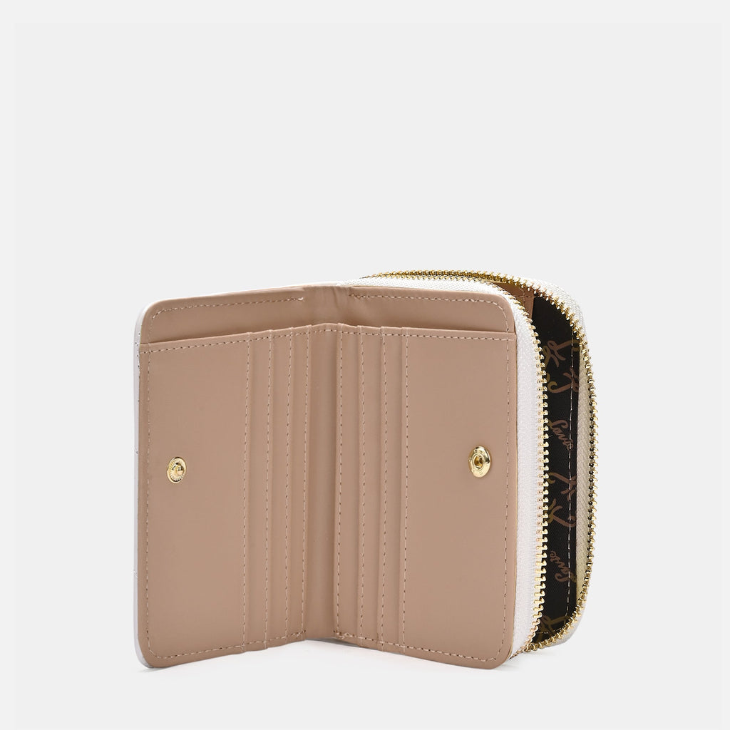 Diagonal Flap25 Small Zip Wallet
