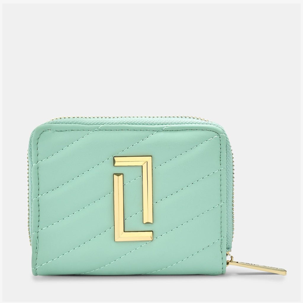 Diagonal Flap25 Small Zip Wallet