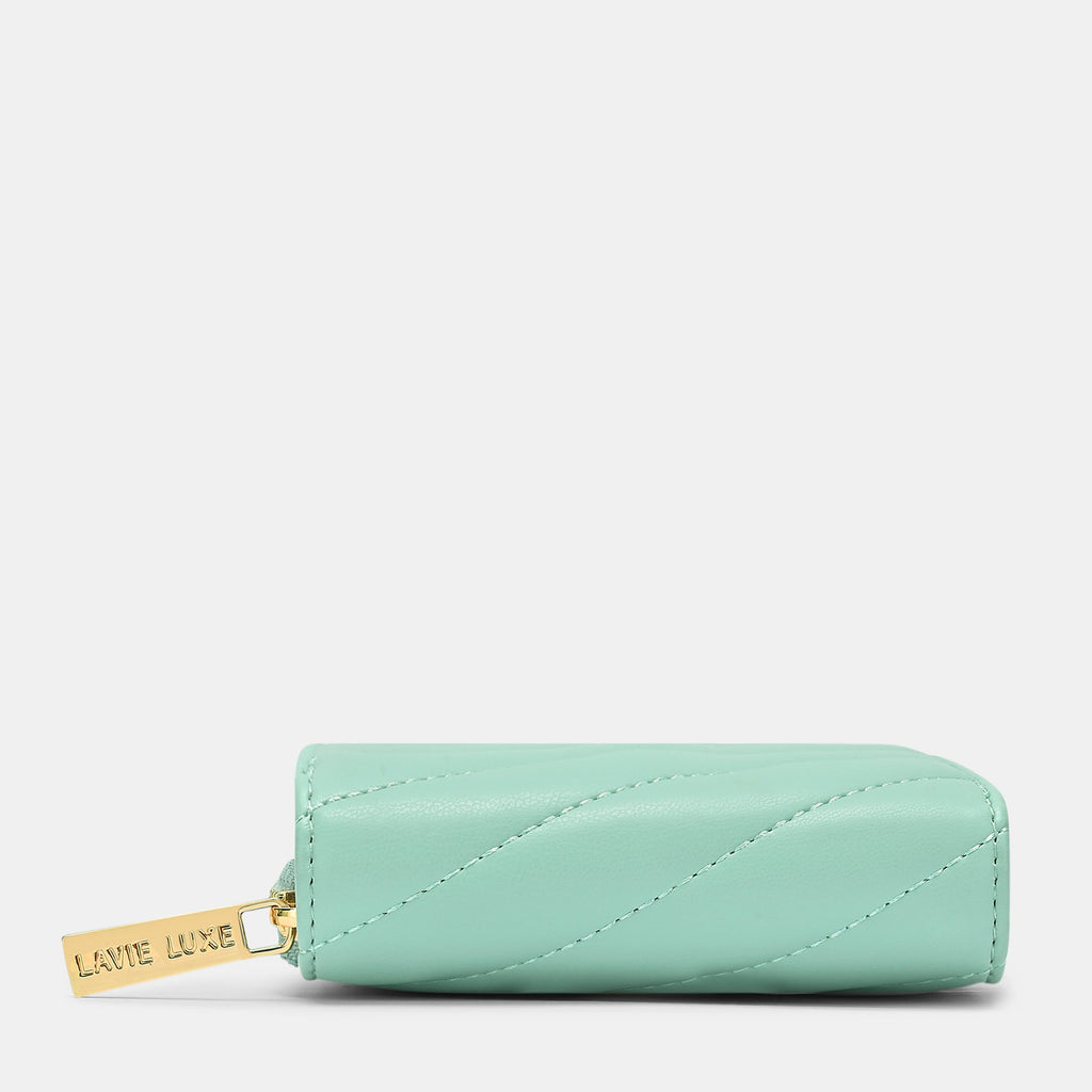 Diagonal Flap25 Small Zip Wallet