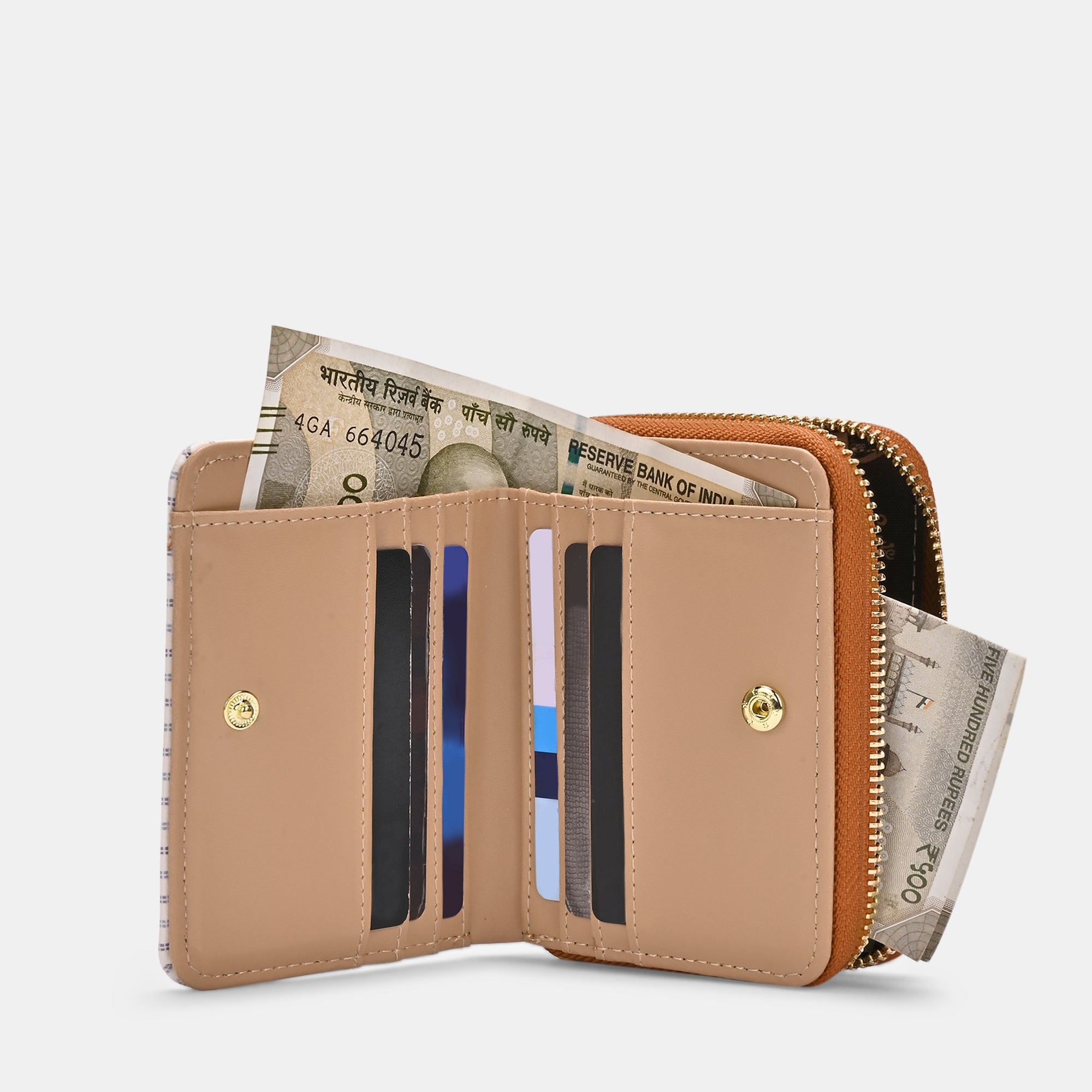 Mono Flap25 Small Zip Around Small Wallet