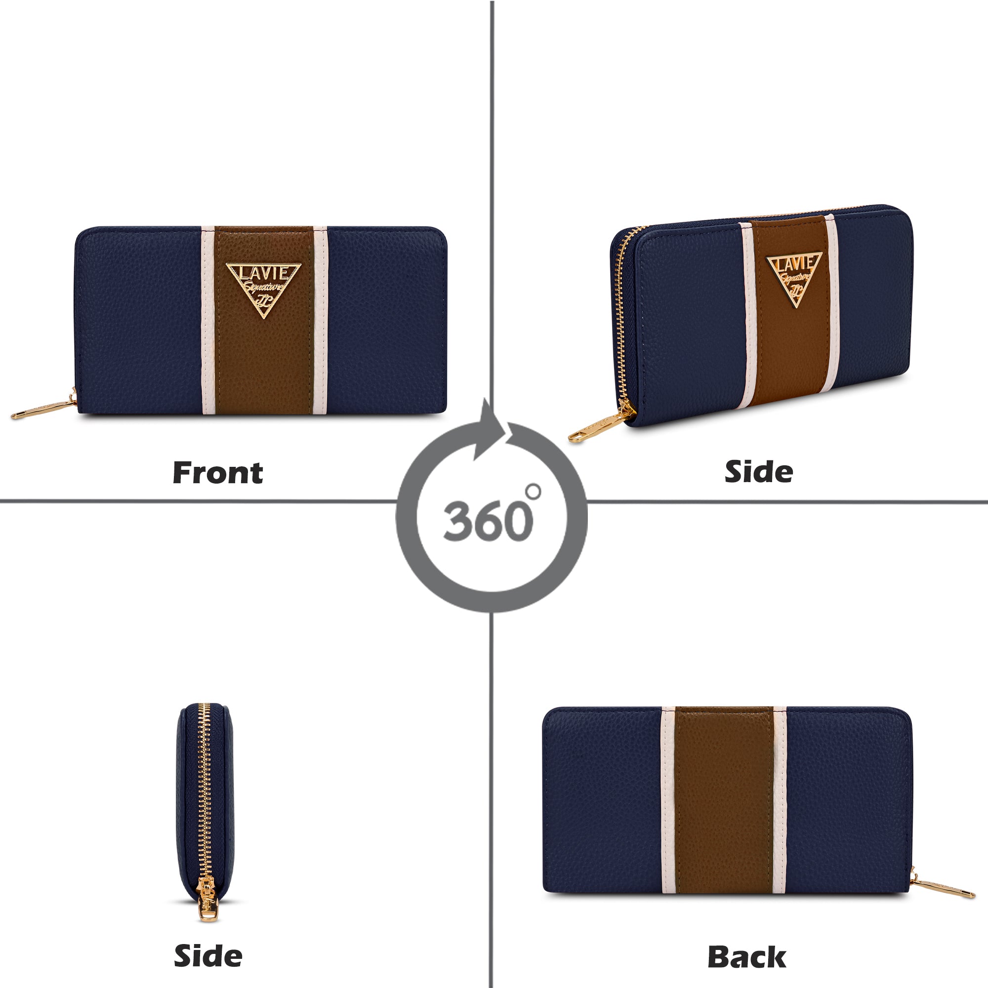Colourblock Berlin Large Zip Around Wallet