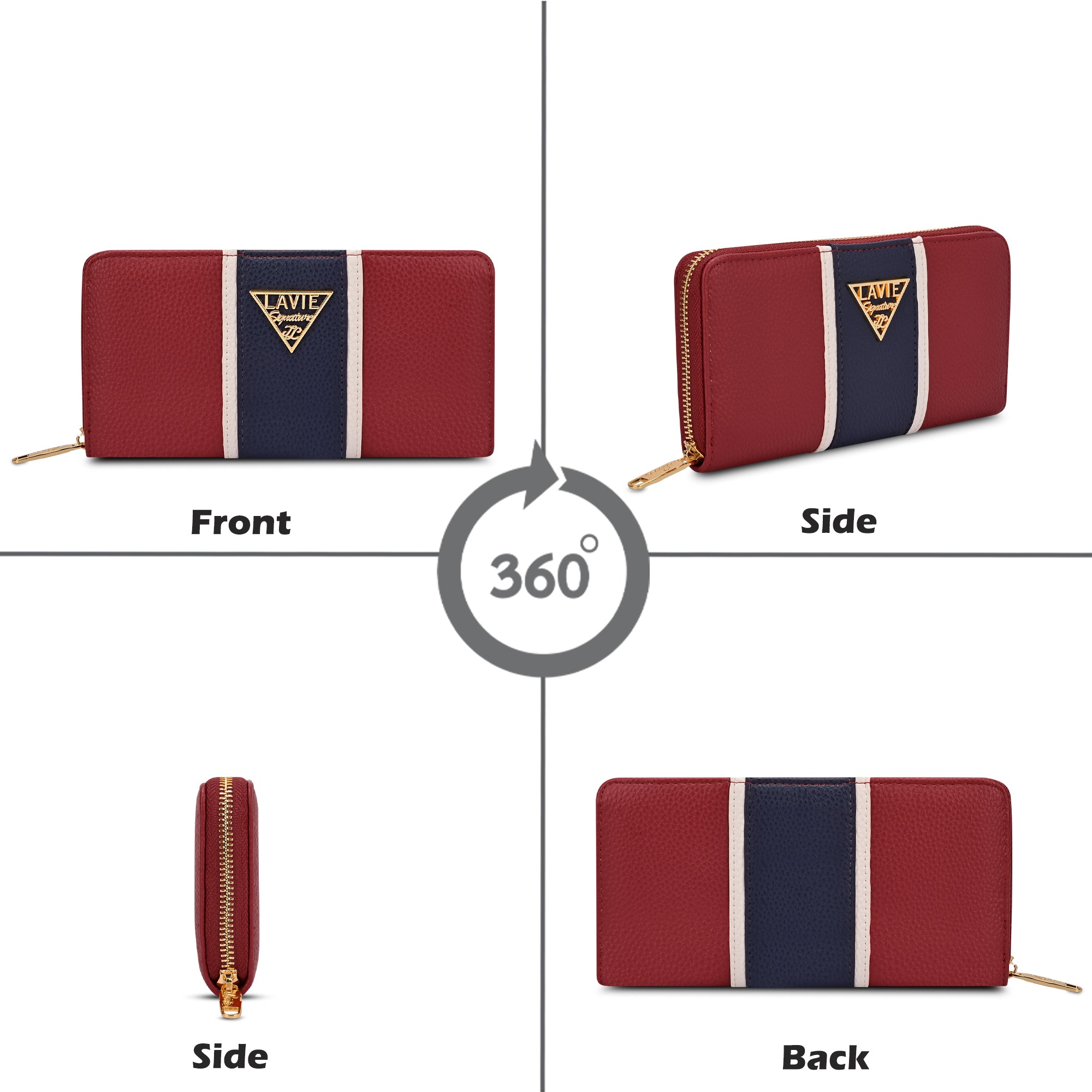 Colourblock Berlin Large Zip Around Wallet