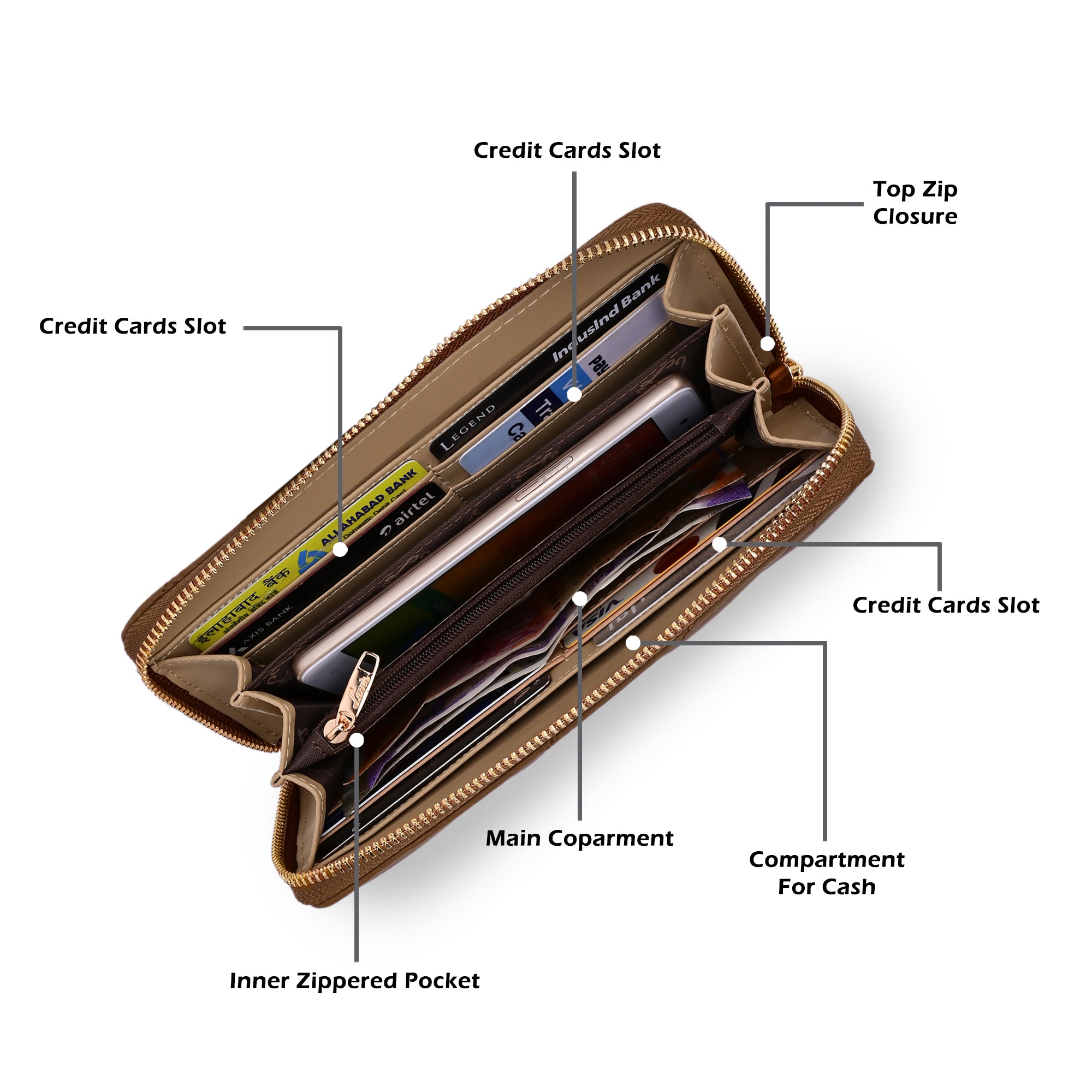 Quilt Berlin Zip Around Large Wallet