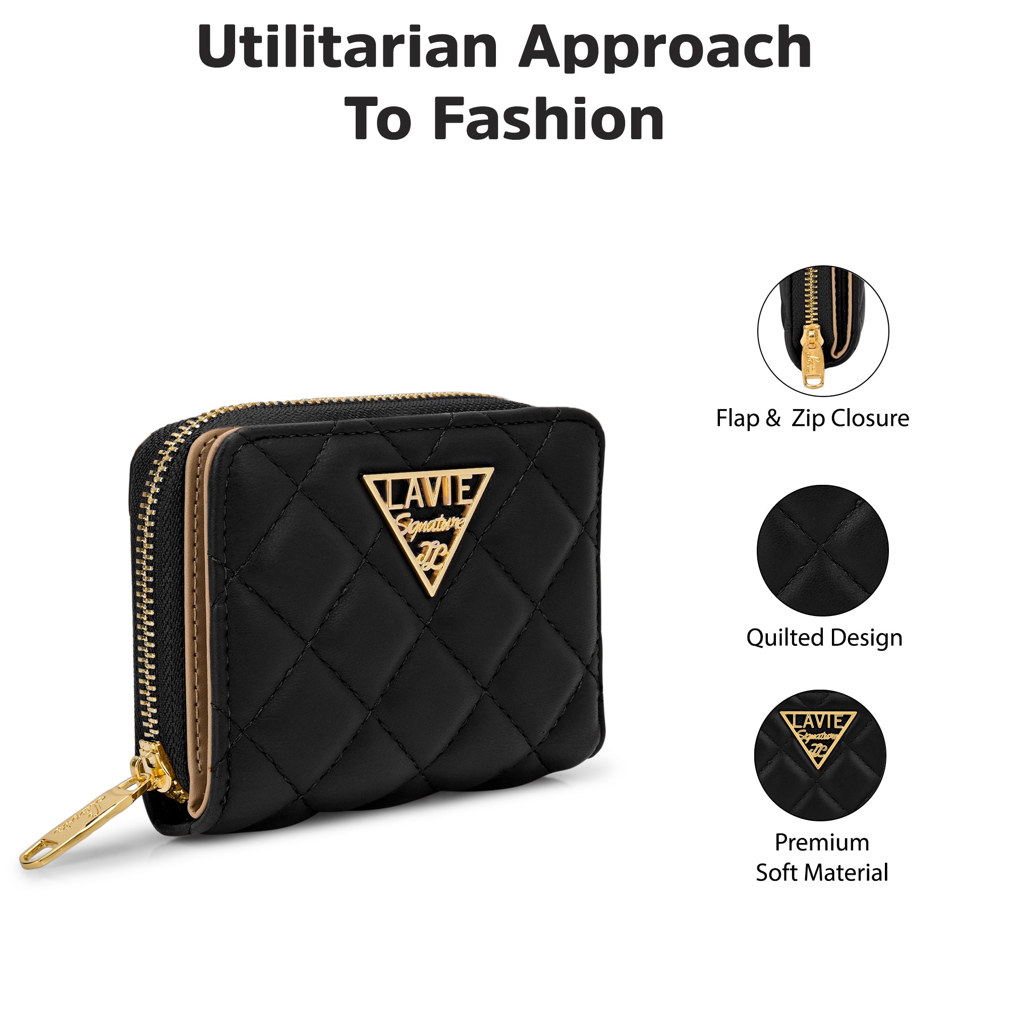Quilt Derby Flapzip Around Small Wallet