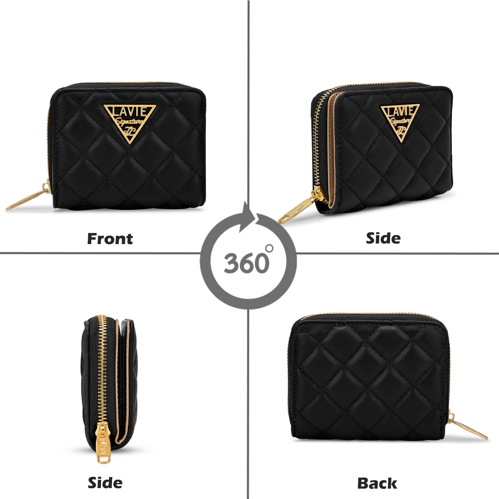 Quilt Derby Flapzip Around Small Wallet