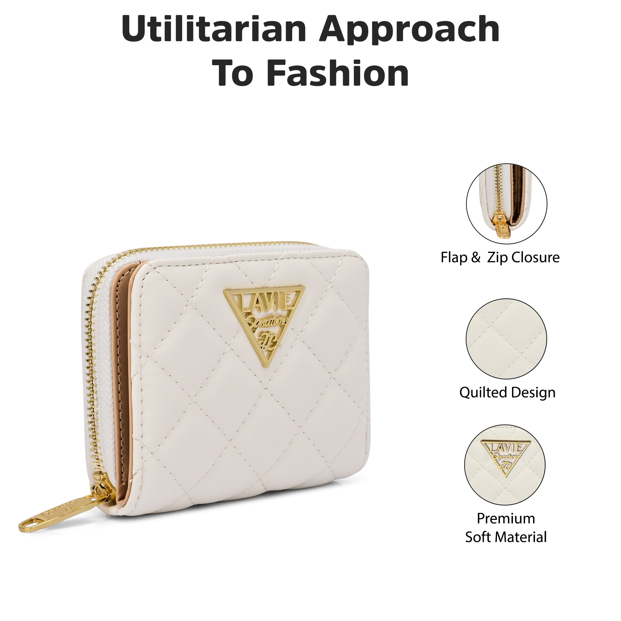 Quilt Derby Flapzip Around Small Wallet