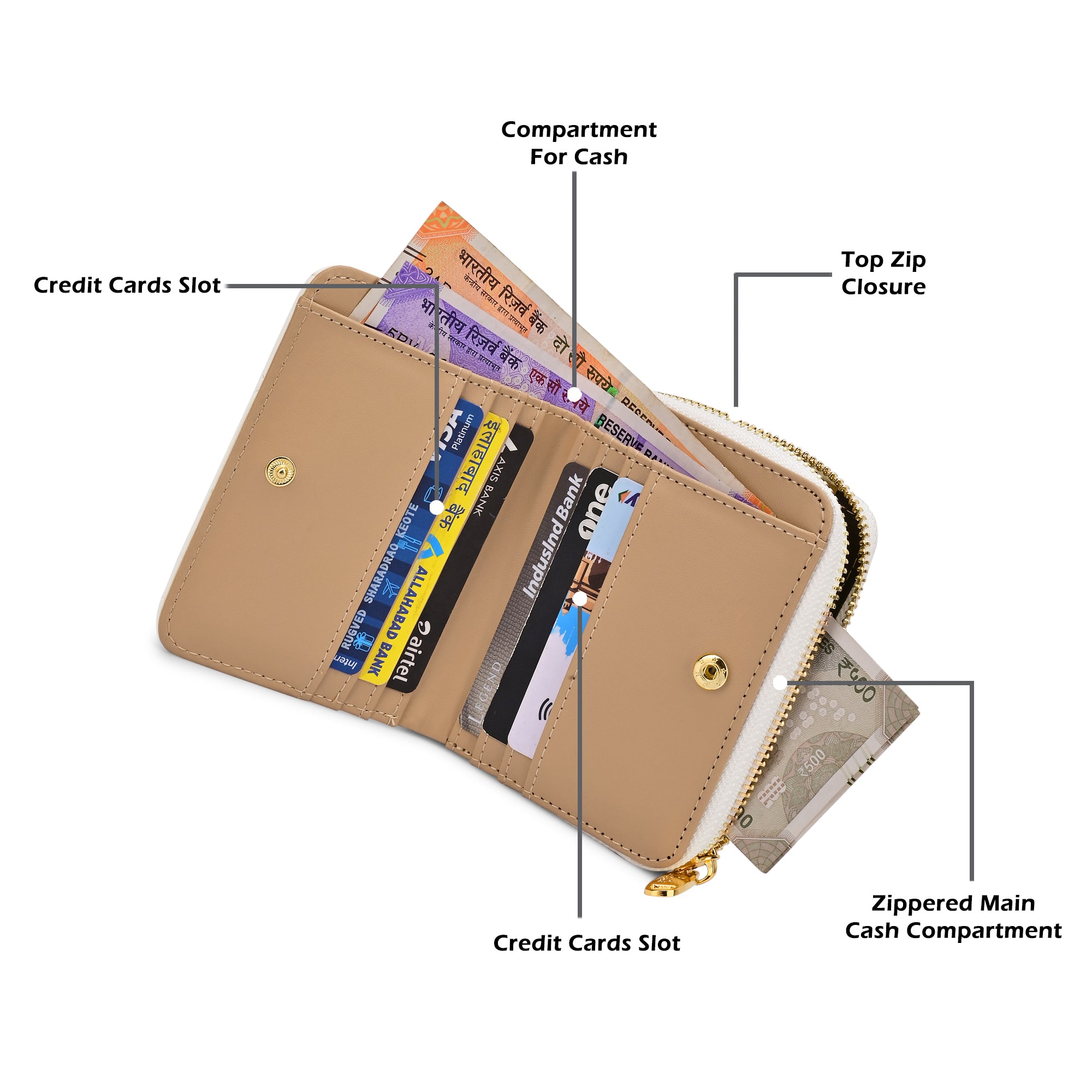 Quilt Derby Flapzip Around Small Wallet