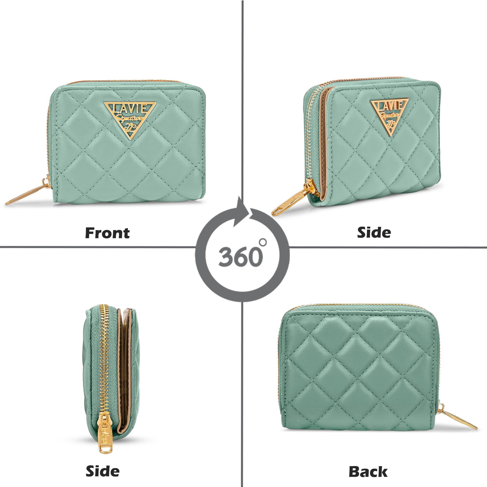 Quilt Derby Flapzip Around Small Wallet