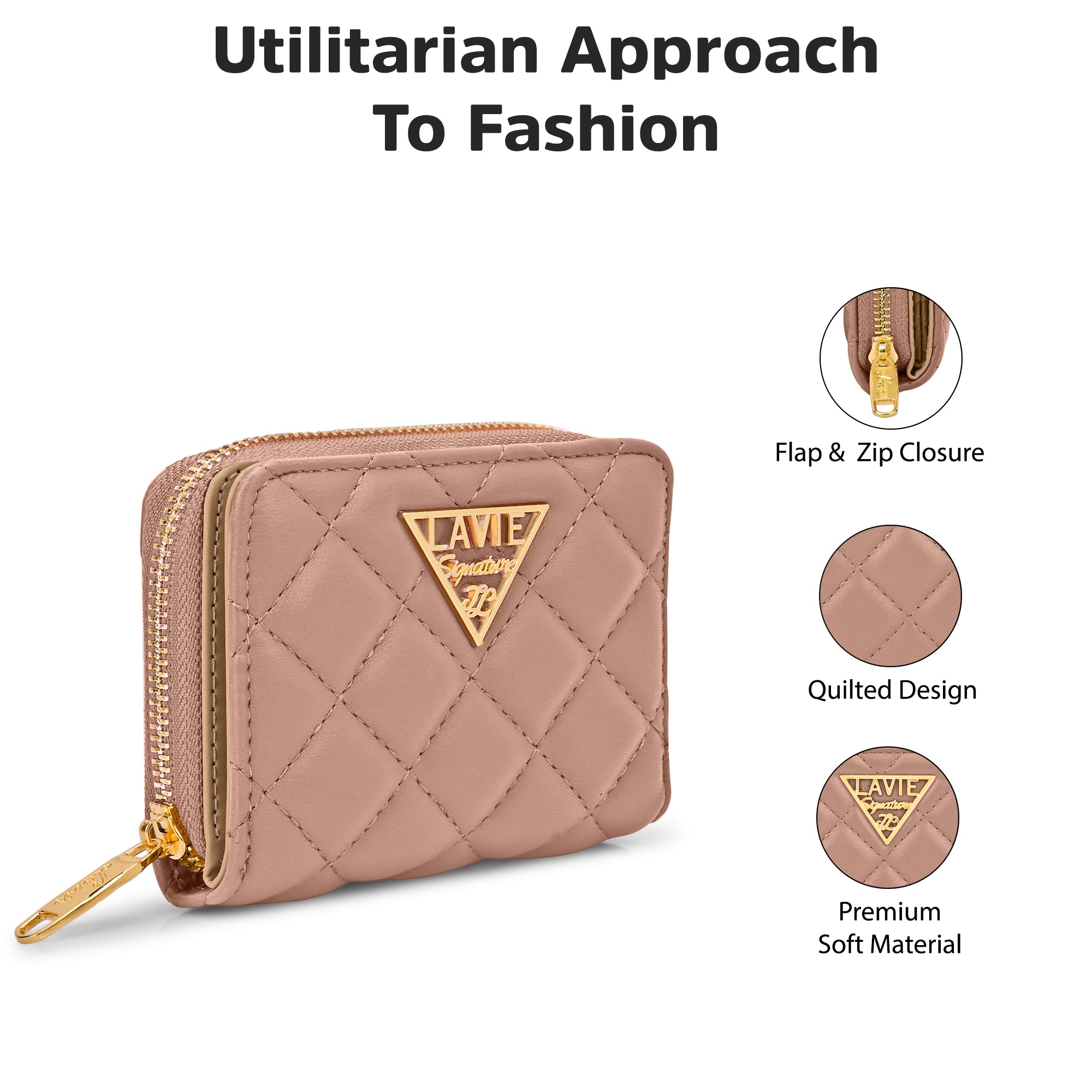 Quilt Derby Flapzip Around Small Wallet