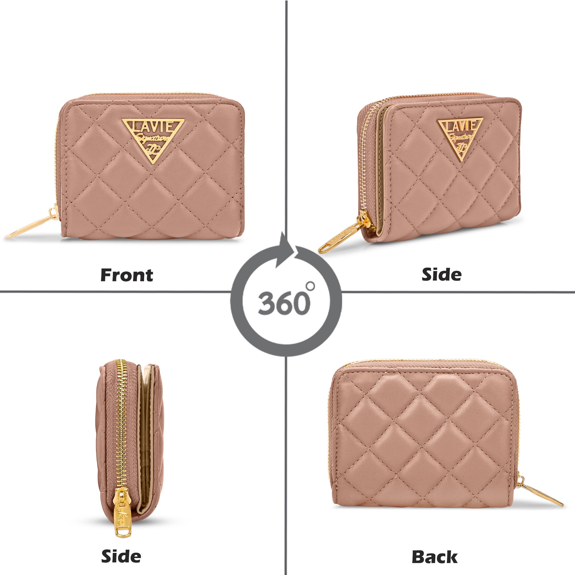 Quilt Derby Flapzip Around Small Wallet